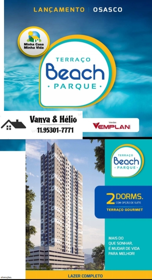 Terraço Beach Parque, Apartamento - Padrão - Jardim Cirino - Osasco R$  1.600,00. Cód.: 493181