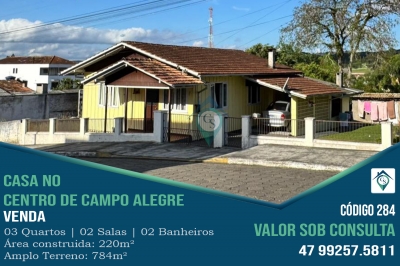 Venda - Casa (Madeira) - Centro - Campo Alegre/SC - Cod. 284