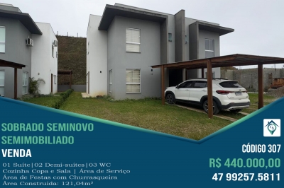 Venda - Casa (Sobrado em condomínio) - Cruzeiro - São Bento do Sul/SC - Cod. 307