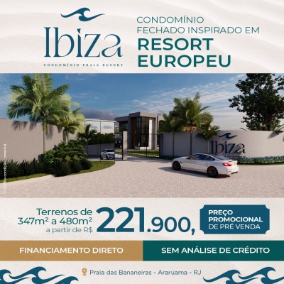 Lançamento - Terreno (Em condomínio) - Bananeiras - Araruama/RJ - Cod. IMOB82098