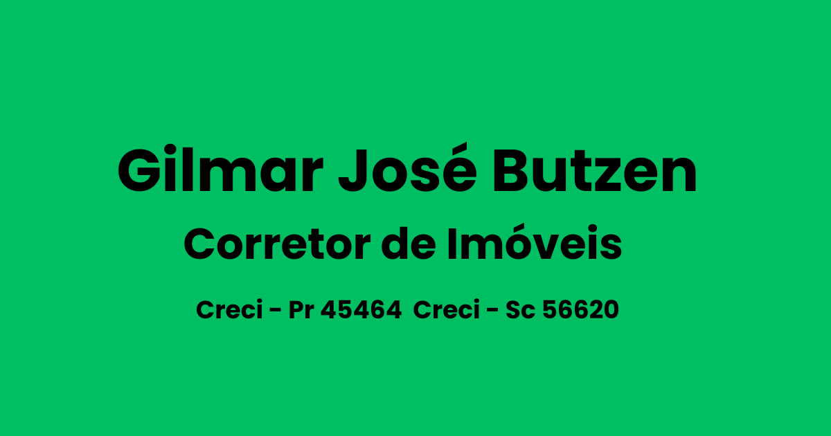 Gilmar José Butzen, Compra, Venda e locação de Imóveis