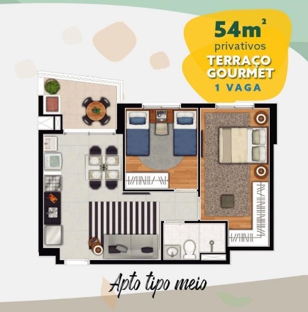 Apartamento à venda com 2 quartos, 54m² - Foto 4