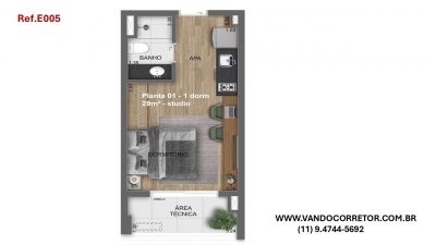 Venda - Apartamento (Padrão) - Indianópolis - São Paulo/SP - Cod. E005